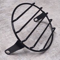 5.75" Motorcycle Headlight Grille Cover Guard Black 5-Bar Cafe Racer Sportster