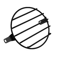 5.75" Motorcycle Headlight Grille Cover Guard Black 5-Bar Cafe Racer Sportster
