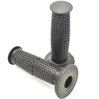 7/8" Motorcycle Grips Dark Gray Dimple Pattern for Cafe Racer, Cruiser, Custom