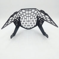 Adventure Moto Headlight Guard Grille - Black - Precision Laser Cut Mesh