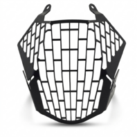 Adventure Moto Headlight Guard Grille - Black - Precision Laser Cut Mesh