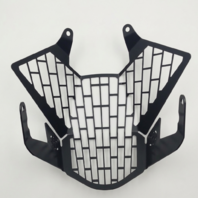 Adventure Moto Headlight Guard Grille - Black - Precision Laser Cut Mesh