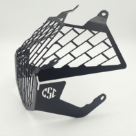 Adventure Moto Headlight Guard Grille - Black - Precision Laser Cut Mesh