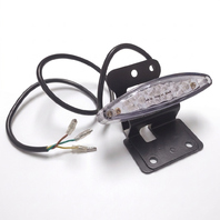 Universal LED Motorcycle Tail Light Brake Lamp Custom Cafe Racer Bobber 12V Clear