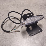 Universal LED Motorcycle Tail Light Brake Lamp Custom Cafe Racer Bobber 12V Clear