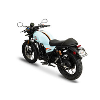 CSC Motorcycles SG250 San Gabriel Cafe Racer, Light Blue, 230cc Gas Street Motorcycle, Vintage Style, Air-Cooled Engine