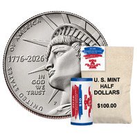 2026 Enduring Liberty Half Dollar P D Mint Mark Set Uncirculated 2 Coin Pair