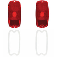 (2) Tail Light Lens w/ Gaskets, Fits Chevy/GMC Pickup Truck 1960-1966 Fleetside