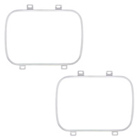 Pair 5x7 Stainless Headlight Retaining Rings &ndash; Rectangular Sealed Beam Mount Trim