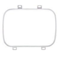 Pair 5x7 Stainless Headlight Retaining Rings &ndash; Rectangular Sealed Beam Mount Trim