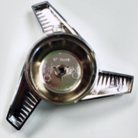 4pc Chrome 3‑Bar Right‑Swing Hubcap Spinners &ndash; Custom Wheel Accent Kit, Lightweight Plastic