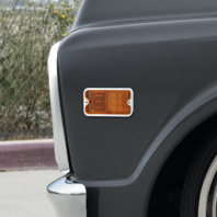 Side Marker Bezel Kit Clear Anodized 4‑Piece Fits 1968‑72 C/K Trucks