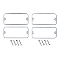 Side Marker Bezel Kit Clear Anodized 4‑Piece Fits 1968‑72 C/K Trucks
