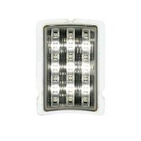 Amber/White LED Auxiliary Light Pair, fits Ford 1940 Car &ndash; Clear Lens, 21‑LED, Sealed, 12V