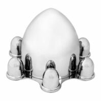 Chrome 6‑Lug Spider Hub Cap Pair &ndash; 1947&ndash;1972 Chevrolet/GMC Pickup &ndash; Bullet Style