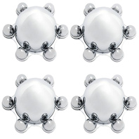 Chrome 6‑Lug Spider Hub Cap, Set of 4 &ndash; 1947&ndash;1972 Chevrolet/GMC Pickup &ndash; Bullet Style