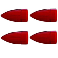 Tail Light Lenses, 4PC Set, Fits Cadillac 1959 DeVille Eldorado Series 60 Fleetwood