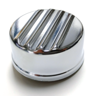 Chrome Oil Filler Cap, Ribbed, Compatible With Volkswagen Type 1-2-3, Ghia Chrome Oil Filler Cap, Ribbed, Compatible With Volkswagen Type 1-2-3, Ghia
