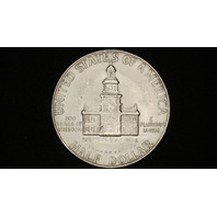 1976-D Kennedy Half Dollar 50c - Strike through grease error reverse