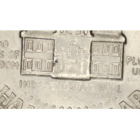 1976-D Kennedy Half Dollar 50c - Strike through grease error reverse