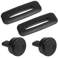 Seat Back Release Knob & Trim Collar, Pair for VW Beetle, Super Beetle, Ghia, Type 3 1968&ndash;1972