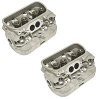 Dual‑Port Cylinder Heads, Pair - 85.5mm Bore - W/ Valves & Springs Fits VW 1600