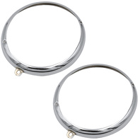 Headlight Rims, Pair with Screws At 2&7 O-Clock for VW Early Type 1 & 2