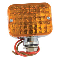 Pair Compact Amber Turn Signals &ndash; Chrome Mini Lights Compatible with VW Bug