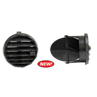 Black Air & Heater Vent Diffusers, Pair, for VW Type 2 Bus 1968-76