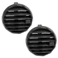 Black Air & Heater Vent Diffusers, Pair, for VW Type 2 Bus 1968-76