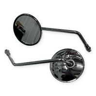 Chrome Rearview Mirrors Pair for CSC Monterey Scooter M10 Thread DOT ZS110-13C