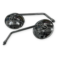 Chrome Rearview Mirrors Pair for CSC Monterey Scooter M10 Thread DOT ZS110-13C