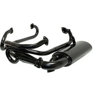 Side Flow Merged w/Muffler Exhaust System Fits VW Beetle, Ghia, Type 1 Upright