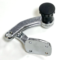Quarter Window Pop-Out Latch, w/ Black Knob, Left, For VW Type 1 Bug 1952-1964 Quarter Window Pop-Out Latch, w/ Black Knob, Left, For VW Type 1 Bug 1952-1964