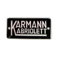 "Karmann Kabriolett" Split Oval Emblem Badge For Ghia Convertible "Karmann Kabriolett" Split Oval Emblem Badge For Ghia Convertible