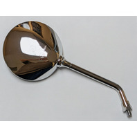 Chrome Round Motorcycle Mirrors Pair 10mm RH Thread Retro Vintage Cafe Racer Cruiser