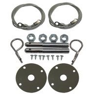3/16" Hair Pin Style Hood Pin Set w/ Lanyard, 1/2" Studs