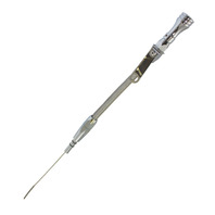 Dipstick, Engine "Flexible" (Chrome Aluminum / Braided Stainless Steel) - Fits Ford Early