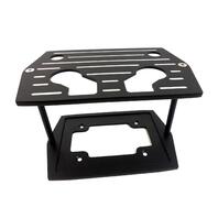 Black B/Milled Billet Aluminum Optima Battery Tray - Fits Chevy/Ford/Mopar