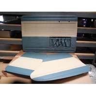 VW BUG 67-77 TMI OEM CLASSIC STYLE DOOR PANEL SET WATER BLUE/OFF-WHITE VW BUG 67-77 TMI OEM CLASSIC STYLE DOOR PANEL SET WATER BLUE/OFF-WHITE