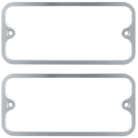 Billet Standard Side Marker Bezels Clear Anodized for 1968-1972 Chevy GMC Truck