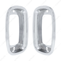 1960&ndash;66 Chevy GMC Fleetside Tail Light Bezels Chrome Plastic Pair | 111244