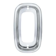 1960&ndash;66 Chevy GMC Fleetside Tail Light Bezels Chrome Plastic Pair | 111244