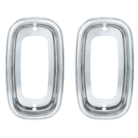 1960–66 Chevy GMC Fleetside Tail Light Bezels Chrome Plastic Pair | 111244 1960–66 Chevy GMC Fleetside Tail Light Bezels Chrome Plastic Pair | 111244