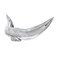 Bull Horn Hood Ornament - Chrome Car or Truck