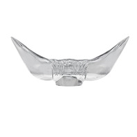 Bull Horn Hood Ornament - Chrome Car or Truck