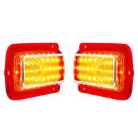 LED Tail Lights w/ Trim and Lens - Fits 1965 Chevelle/Malibu - High Quality