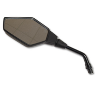 Universal Motorcycle Mirrors Pair M10 RH Thread Adventure Dual Sport Enduro Black