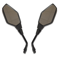 Universal Motorcycle Mirrors Pair M10 RH Thread Adventure Dual Sport Enduro Black