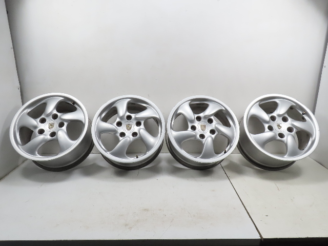 Porsche Boxster 986 Wheel Set, Five Spoke 17x8.5 17x7 Staggered 98636212605 98636212400
